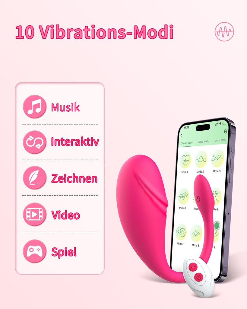 Vibrator mit Fernbedienung Sex Spielzeug für die Frau Vibration, Vibratorensets für Frauen mit App, Sexspielzeug für Paare Extrem Sex Toys Leise Vibro ei, Dildo Sex Toyset Damen Klitoris