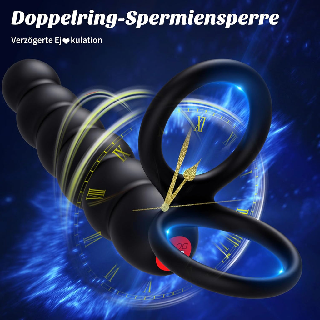 Sex Spielzeug für die Paare Anal Vibrator, Doppel Penetrations Dildo Penies Ring für Sex Sexspielzeug Männer, Penisring Analvibratoren Mann Prostata Stimulation, Paarvibrator für Paare Sex Toys Extrem