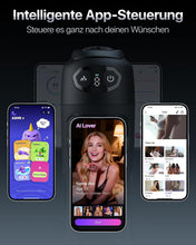 Load image into Gallery viewer, Masturbieren für Männer 7 Saug- &amp; Vibrationsmodi Masturbator 18,03 cm Tiefe, KI Sex Spielzeug für die Männer, Elektrische Masturbatoren Druckregelung Penispumpe, Taschenmuschi mit Handyhalter Sex Toys