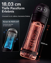 Load image into Gallery viewer, Masturbieren für Männer 7 Saug- &amp; Vibrationsmodi Masturbator 18,03 cm Tiefe, KI Sex Spielzeug für die Männer, Elektrische Masturbatoren Druckregelung Penispumpe, Taschenmuschi mit Handyhalter Sex Toys