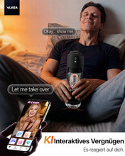 Load image into Gallery viewer, Masturbieren für Männer 7 Saug- &amp; Vibrationsmodi Masturbator 18,03 cm Tiefe, KI Sex Spielzeug für die Männer, Elektrische Masturbatoren Druckregelung Penispumpe, Taschenmuschi mit Handyhalter Sex Toys