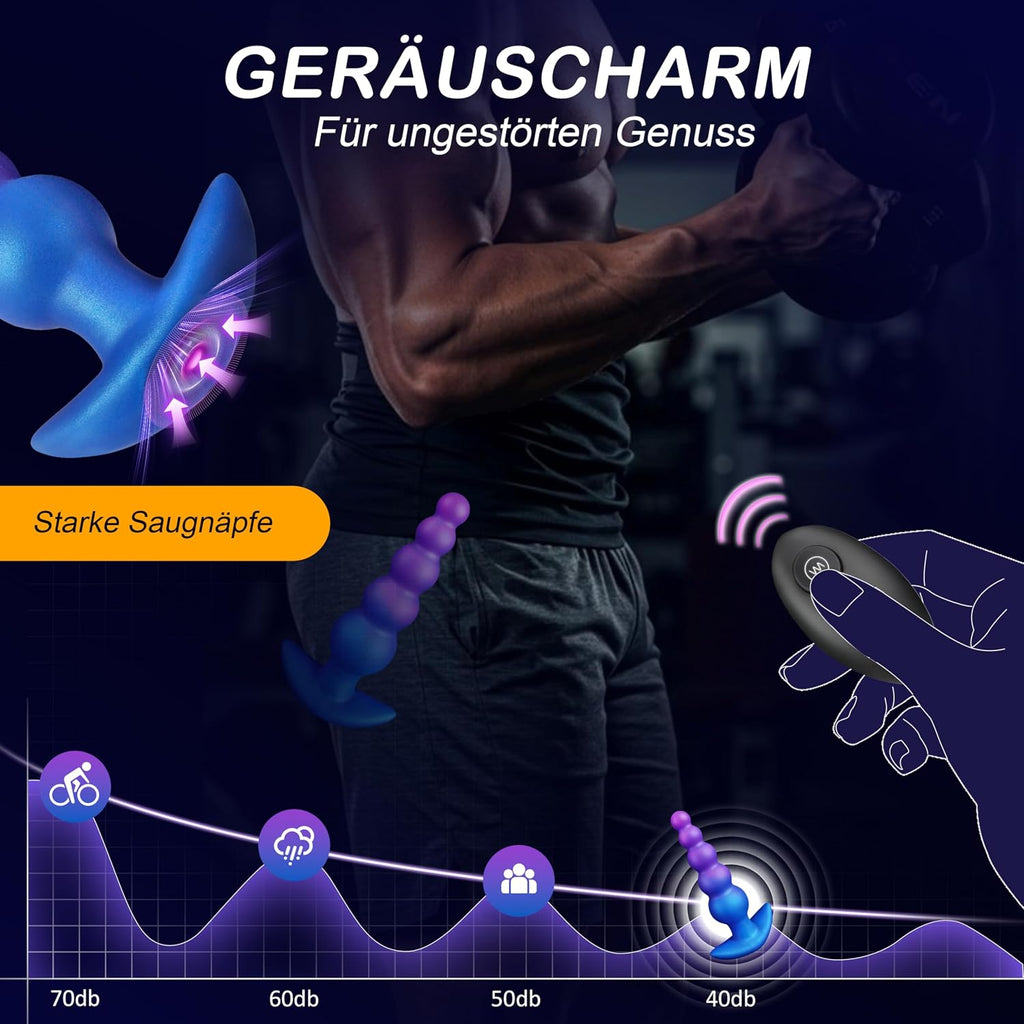 Analvibratoren 10 Vibrationsmodi Analkugeln Prostata Stimulation | Analplug für Frauen Analdildo für Männer fantasy Dildo knot Anal Beads Sex Spielzeug für die Männer Frauen Paare